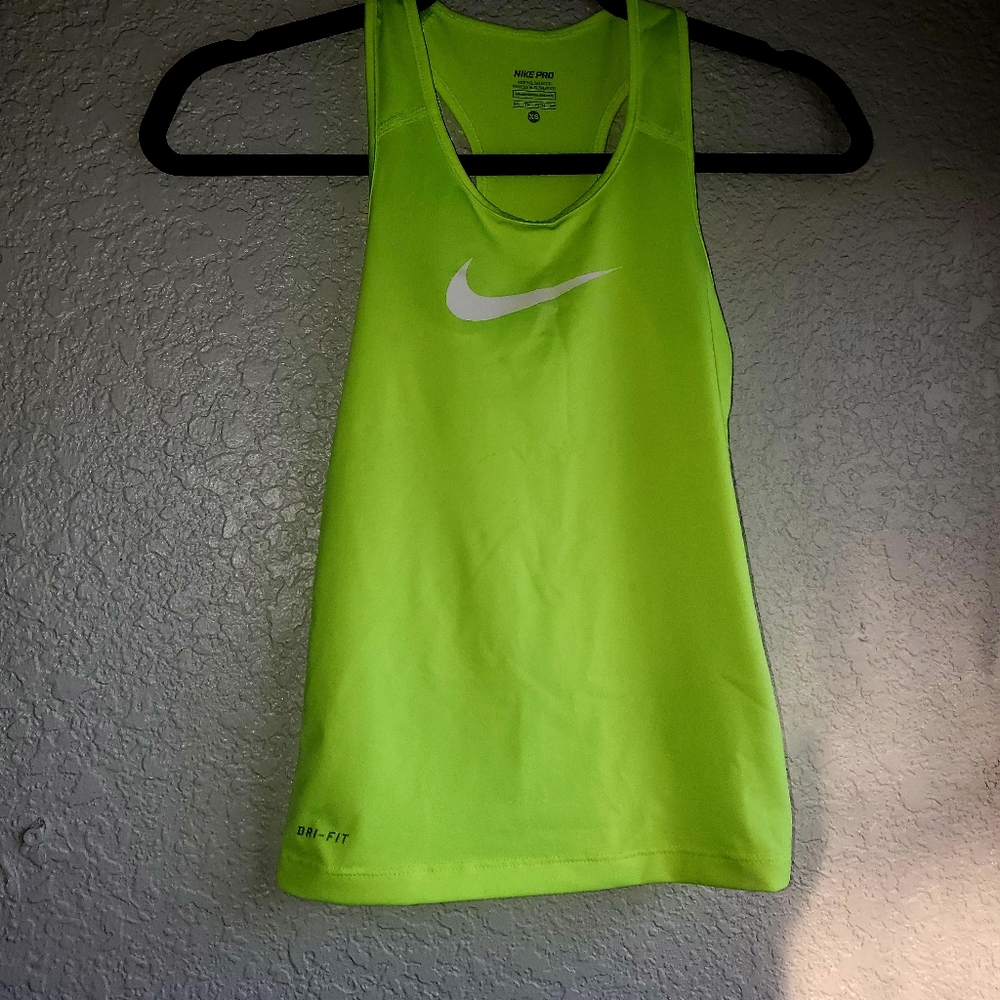 Neon yellow Nike racer back